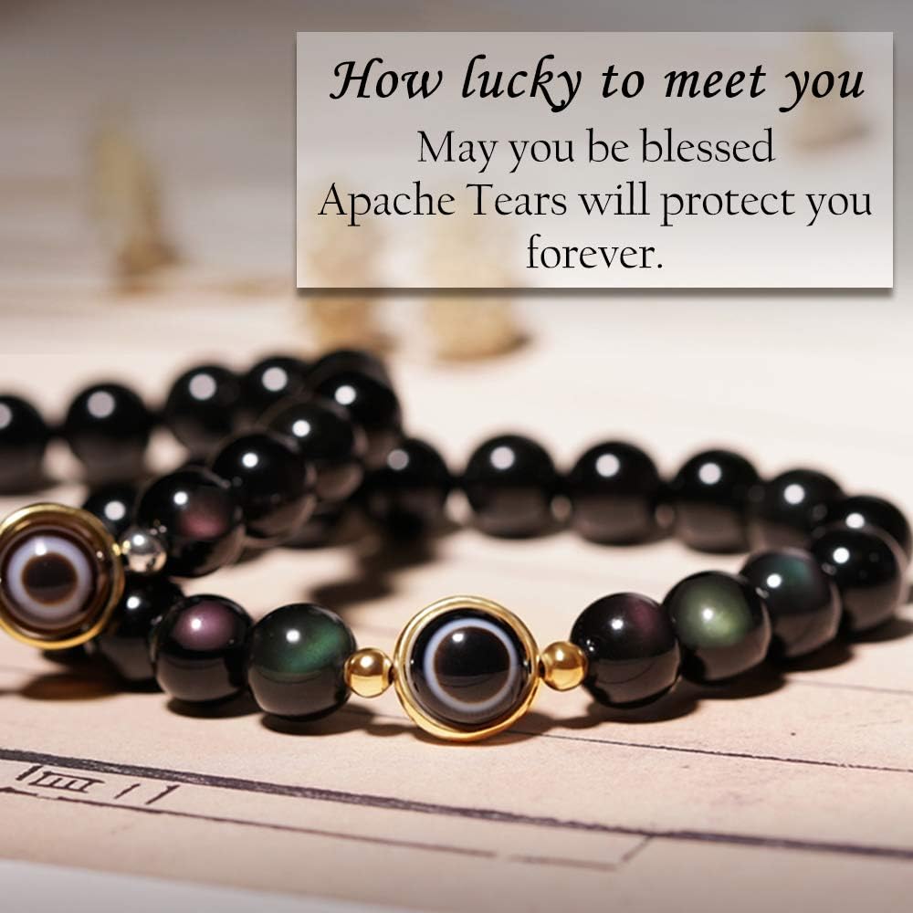 Obsidian bracelets are widely believed to have powerful protective energy, which can effectively resist negative energy and evil spirits from the outside world, and provide spiritual protection for the wearer. In addition, it also has the effect of mood regulation, which can help reduce stress and anxiety, promote inner peace and relaxation, and enable people to better cope with challenges in life.