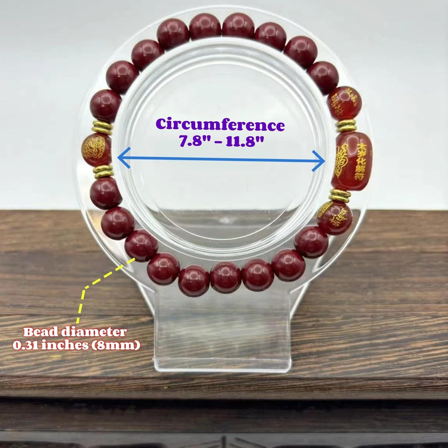 Cinnabar Feng Shui bracelet, a lucky bracelet that can dispel the evil spirits of Tai Sui and help you avoid bad luck. The red beaded bracelet is suitable for both men and women. With omamori