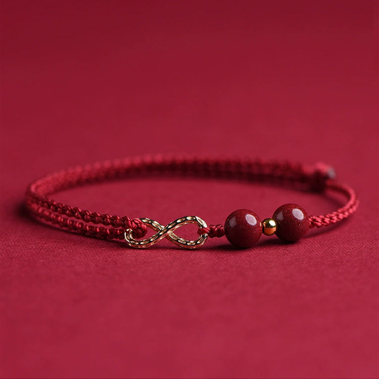 Adjustable Feng Shui Wealth Protection Natural Cinnabar Bracelet