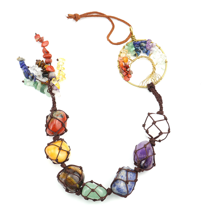 7 Chakra Gemstones Crystal Healing Hanging Car Ornament