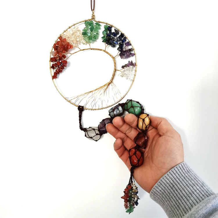 7 Chakra Gemstones Crystal Healing Hanging Car Ornament