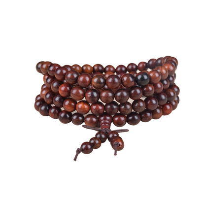 Rosewood 108 Beads Buddha Buddhist Prayer Meditation Mala Bracelet