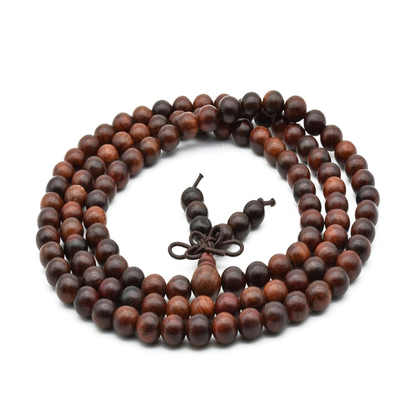 Rosewood 108 Beads Buddha Buddhist Prayer Meditation Mala Bracelet