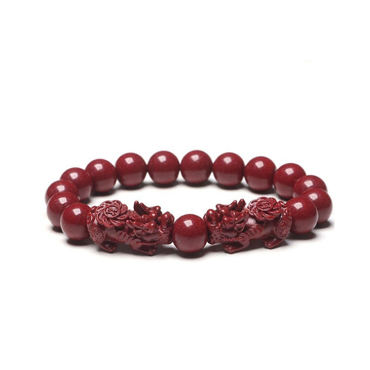 Natural Cinnabar PiXiu Wealth Bracelet - Feng Shui Money Magnet & Protection Amulet