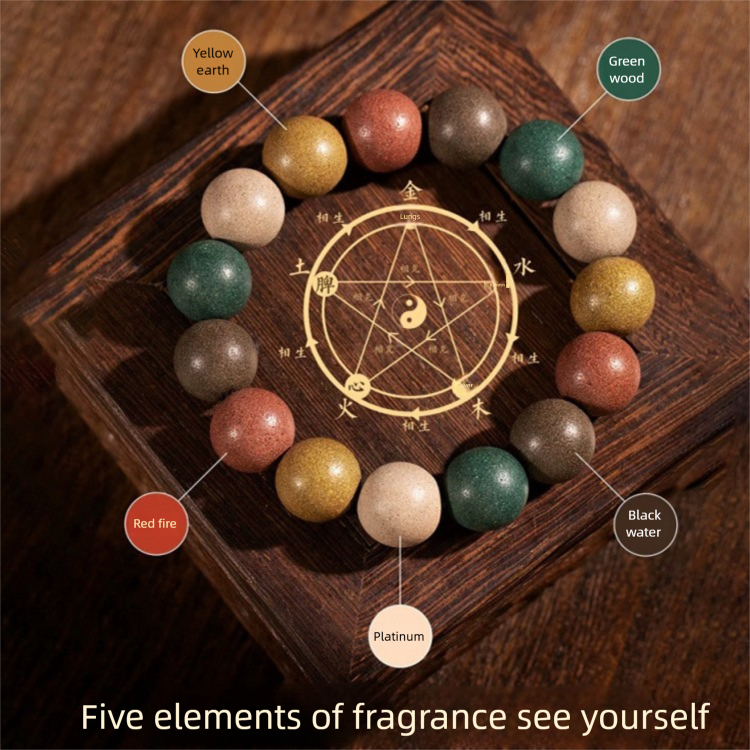 Ancient Five Elements Fragrant Beads Chinese Medicine Bracelet