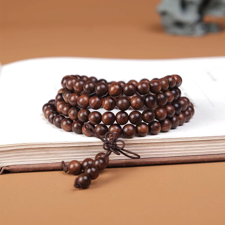 Golden Sandalwood Bracelet 108 Mala Bead Bracelets