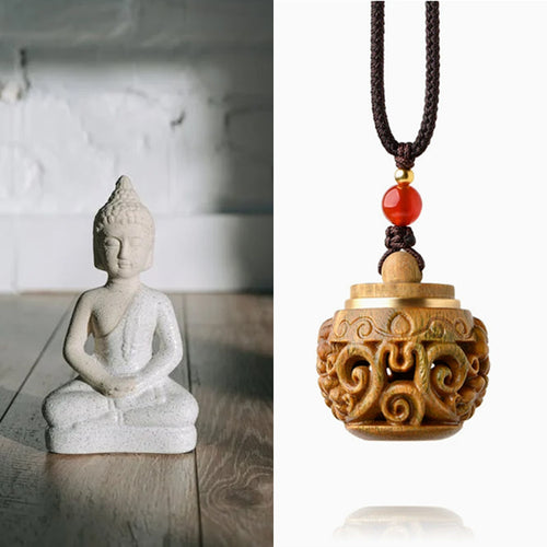Green Sandalwood Diffuser Pendant Improves Meditation Concentration