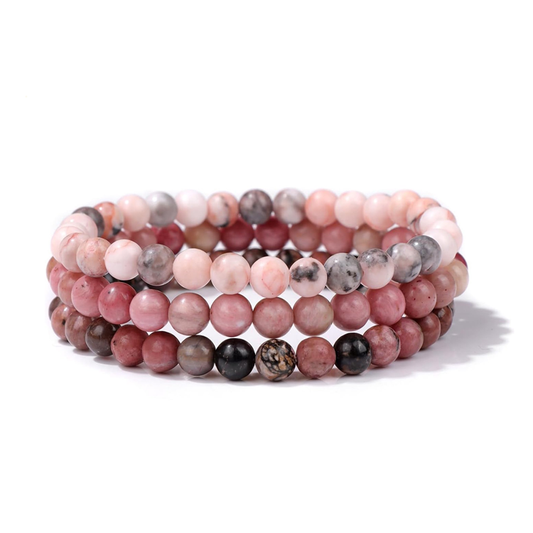 3 PCS Healing Crystalfor Natural Stone Beaded Stretch Bracelet